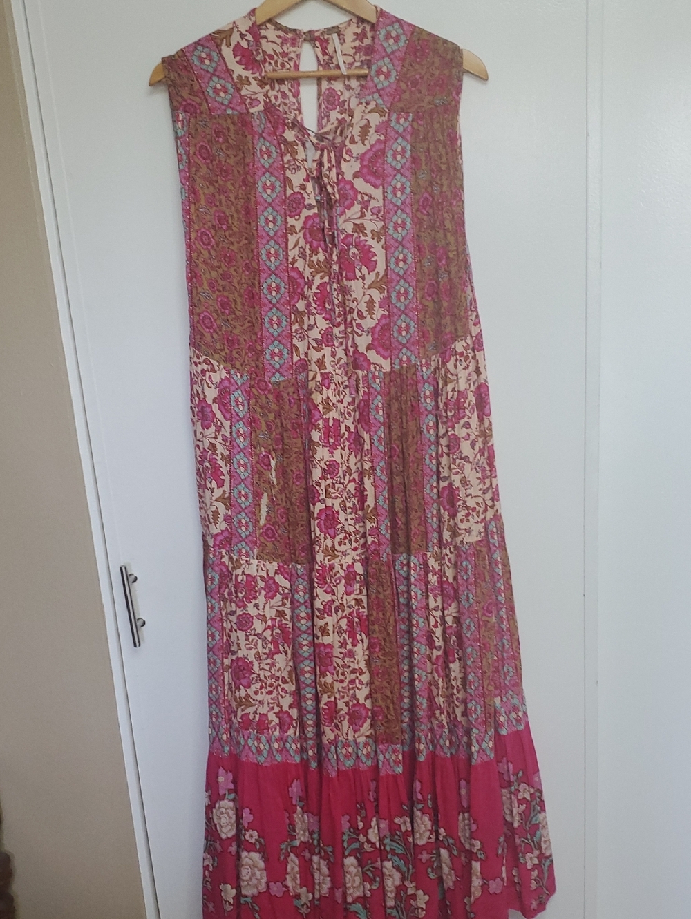 Bohemian Floral Maxi Skirt - Pink Floral